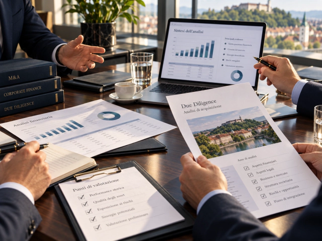 Un fascicolo di due diligence con l’analisi di acquisizione